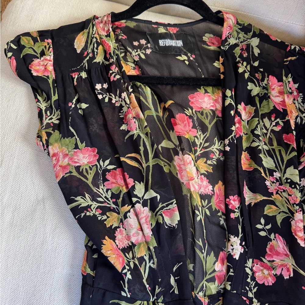 Reformation Black Floral Maxi Dress - Picture 2 of 3